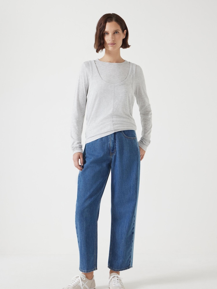 Hush Grey Double Layer Long Sleeve Top - Image 2 of 5