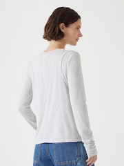 Hush Grey Double Layer Long Sleeve Top - Image 3 of 5