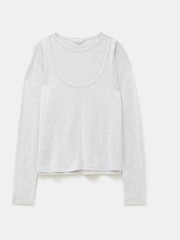 Hush Grey Double Layer Long Sleeve Top - Image 5 of 5