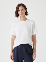 Hush White 100% Cotton Rosie Regular Fit T-Shirt - Image 1 of 5