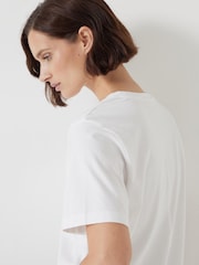 Hush White 100% Cotton Rosie Regular Fit T-Shirt - Image 4 of 5