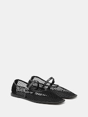 Hush Black Mesh Mary Jane Ballerina Flats - Image 4 of 5