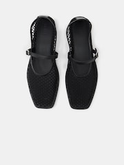 Hush Black Mesh Mary Jane Ballerina Flats - Image 5 of 5