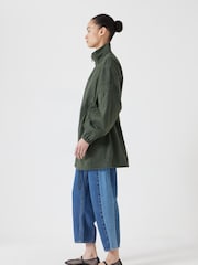 Hush Green 100% Cotton Utility Parka Jacket - Image 4 of 7