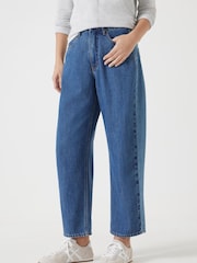 Hush Blue Two Tone Barrel Jeans - Image 2 of 5