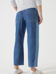 Hush Blue Two Tone Barrel Jeans - Image 3 of 5
