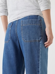 Hush Blue Two Tone Barrel Jeans - Image 4 of 5