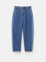 Hush Blue Two Tone Barrel Jeans - Image 5 of 5