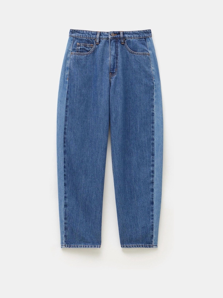 Hush Blue Two Tone Barrel Jeans - Image 5 of 5