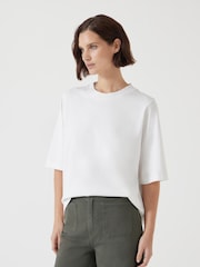 Hush White Romina Heavyweight 100% Cotton T-Shirt - Image 1 of 5