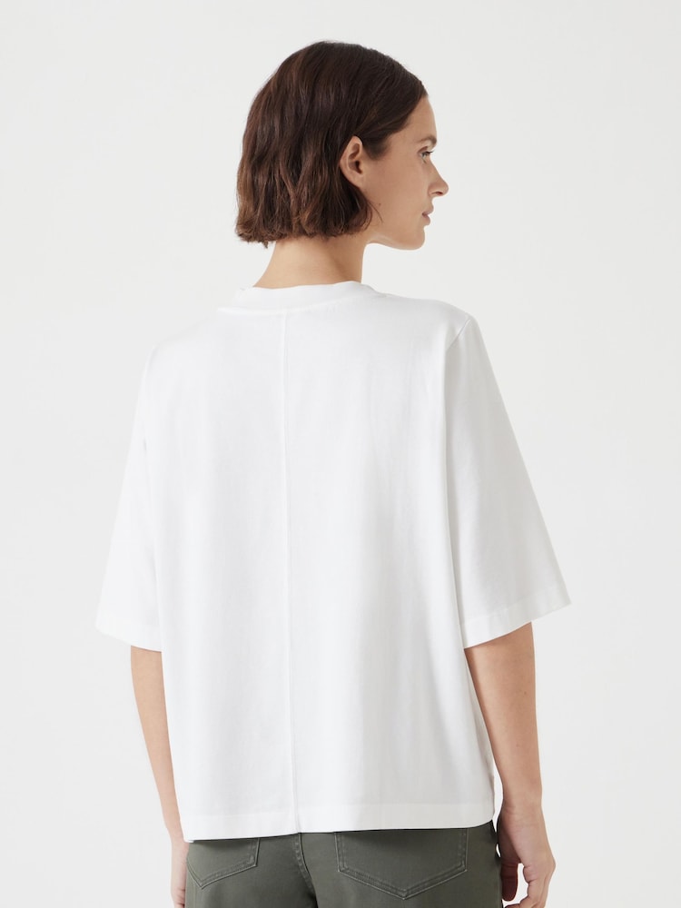 Hush White Romina Heavyweight 100% Cotton T-Shirt - Image 3 of 5