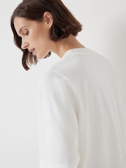 Hush White Romina Heavyweight 100% Cotton T-Shirt - Image 4 of 5