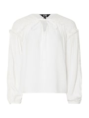 Long Tall Sally Cream Raw Edge Tie Neck Blouse - Image 5 of 5