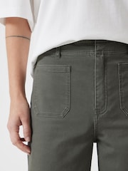 Hush Green 100% Cotton Rowan Flared Trousers - Image 4 of 5