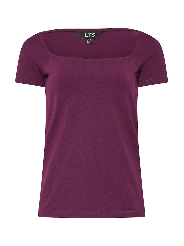 Long Tall Sally Red Square Neck T-Shirts 2 Pack - Image 8 of 8