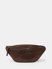 Hush Brown Leopard Print Satin Cross-Body Bag - Image 1 of 4