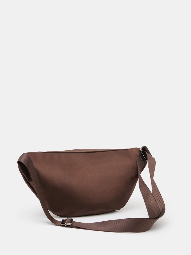 Hush Brown Leopard Print Satin Cross-Body Bag - Image 2 of 4