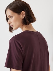 Hush Brown 100% Cotton Rosie Regular Fit T-Shirt - Image 4 of 5