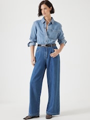 Hush Two Tone Evelyn Denim Jumpsuit - Imagen 1 de 5