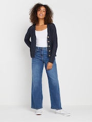 modra - M&Co Button Crochet Cardigan - Slika 2 iz 5