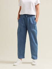 M&Co Blue Petite Dark Wash Joggers - Image 2 of 6