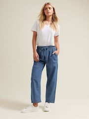 M&Co Blue Petite Dark Wash Joggers - Image 5 of 6