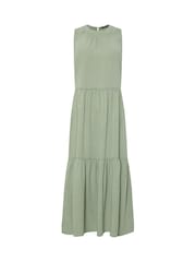 M&Co Green Acid Wash Sleeveless Tiered Dress - Image 5 of 5
