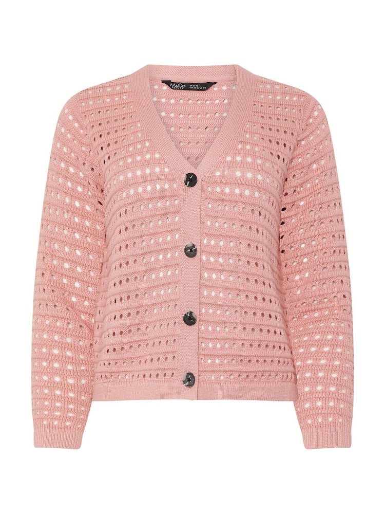 rožnata - M&Co Petite V-Neck Button Down Cardigan - Slika 5 iz 5 rožnata - M&Co Petite V-Neck Button Down Cardigan - Slika 5 iz 5