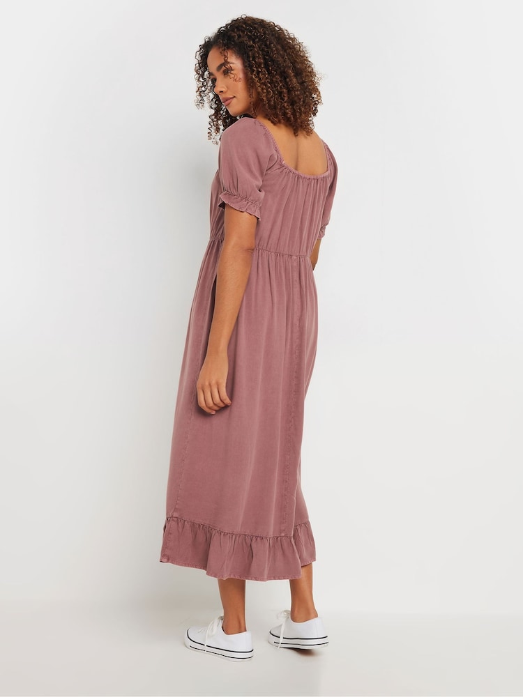 M&Co Purple Acid Wash Tassel Detail Dress - Image 3 of 4