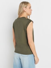 Long Tall Sally Green Shoulder Strap 100% Cotton Vest - Image 3 of 5