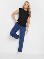 Long Tall Sally Black Shoulder Strap 100% Cotton Vest - Image 2 of 5