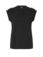 Long Tall Sally Black Shoulder Strap 100% Cotton Vest - Image 5 of 5