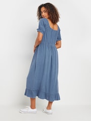 M&Co Blue Acid Wash Tassel Detail Dress - Image 3 of 6
