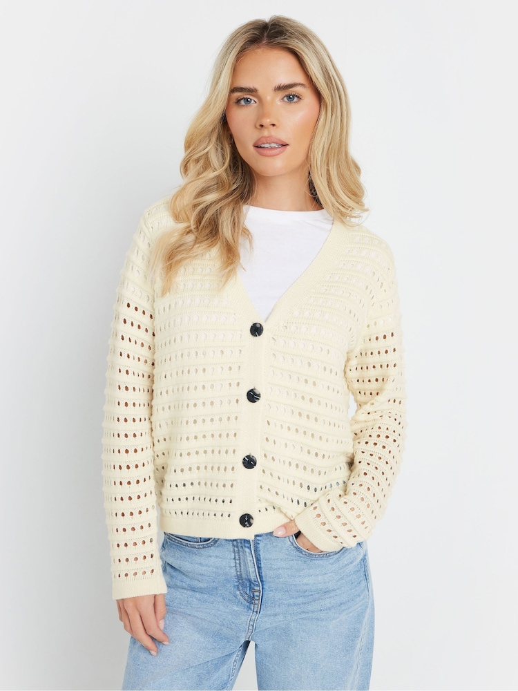 Naravni - M&Co Petite V-Neck Button Down Cardigan - Slika 1 iz 4 Naravni - M&Co Petite V-Neck Button Down Cardigan - Slika 1 iz 4