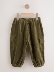 Khaki Green Corduroy Cargo Trousers (3mths-7yrs) - Image 6 of 8