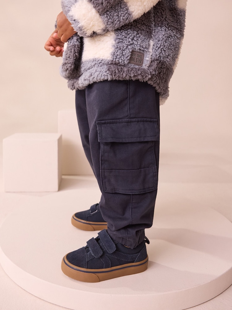 Grey Blue Lined Cargo Trousers (3mths-7yrs) - Image 1 of 8