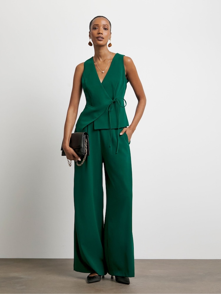 Joanna Hope groen gilet met strikceintuur - Image 4 of 5