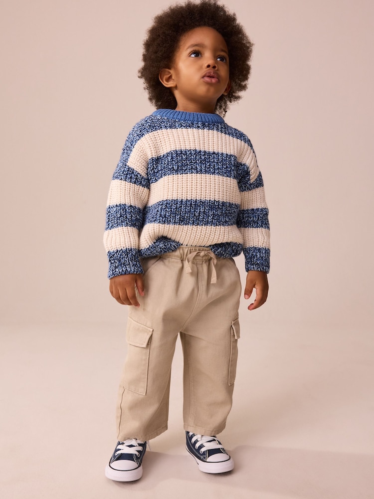 Stone Washed Wide Leg Cargo Trousers (3mths-7yrs) - Image 2 of 7