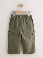 Khaki Green Washed Wide Leg Cargo Trousers (3mths-7yrs) - Image 6 of 8