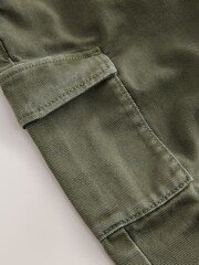 Khaki Green Washed Wide Leg Cargo Trousers (3mths-7yrs) - Image 7 of 8