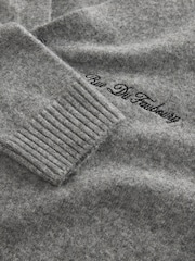Grey Relaxed Fit Cosy Cardigan with Wool - Image 3 of 3