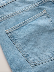 Mid Blue Wash Jort Denim Shorts - Image 10 of 10