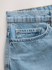 Mid Blue Wash Jort Denim Shorts - Image 9 of 10