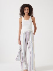 Hush Natural Rudie Stripe Trouser Pyjamas Set - Image 1 of 5