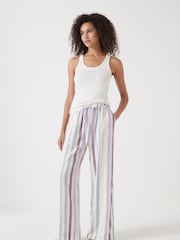 Hush Natural Rudie Stripe Trouser Pyjamas Set - Image 4 of 5