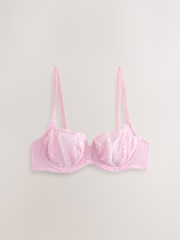 Chocolate/Berry/Pink Non Pad Balcony Lace Bras 3 Pack - Image 10 of 13