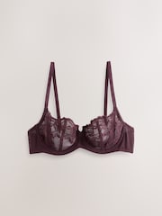 Chocolate/Berry/Pink Non Pad Balcony Lace Bras 3 Pack - Image 9 of 13