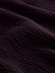 Dark Purple Regular Fit Premium Mid Weight Textured Crew Neck Jumper - Image 7 of 8