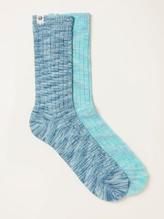 FatFace Blue 2 Pairs of Boot Socks - Image 1 of 2
