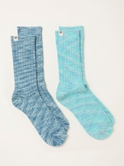 FatFace Blue 2 Pairs of Boot Socks - Image 2 of 2